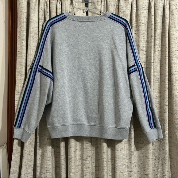 Aerie Crewneck Ribbon Trimmed Grey Sweatshirt - XL - Picture 7 of 8